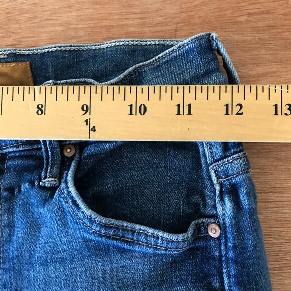 Mother Insider Crop Step Fray Jeans Women 26 Blue Mid Rise Medium Wash 17973 - Picture 10 of 13